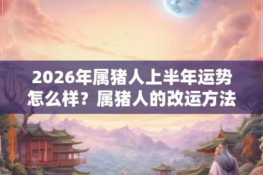 2026年属猪人上半年运势怎么样？属猪人的改运方法