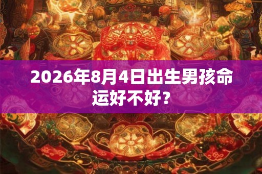2026年8月4日出生男孩命运好不好？