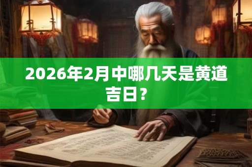 2026年2月中哪几天是黄道吉日？