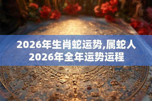 2026年生肖蛇运势,属蛇人2026年全年运势运程