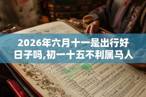 2026年六月十一是出行好日子吗,初一十五不利属马人出行吗
