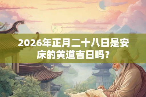 2026年正月二十八日是安床的黄道吉日吗？