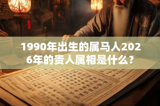 1990年出生的属马人2026年的贵人属相是什么？