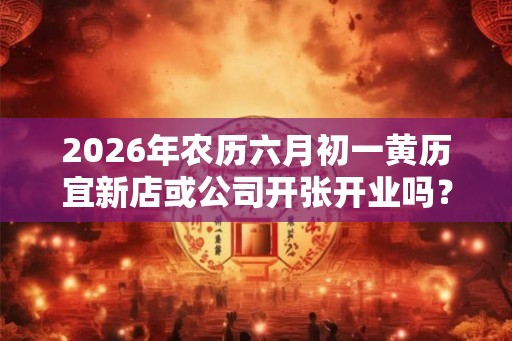 2026年农历六月初一黄历宜新店或公司开张开业吗? 2026年农历六月初一黄历宜新店或公司开张开业吗?