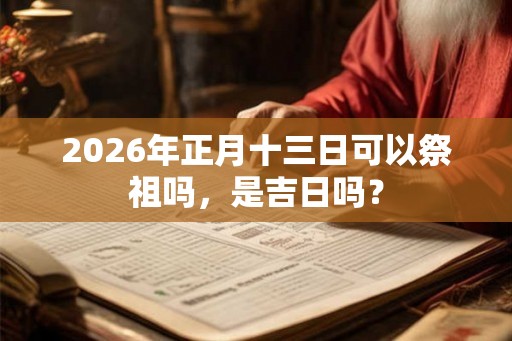 2026年正月十三日可以祭祖吗，是吉日吗？