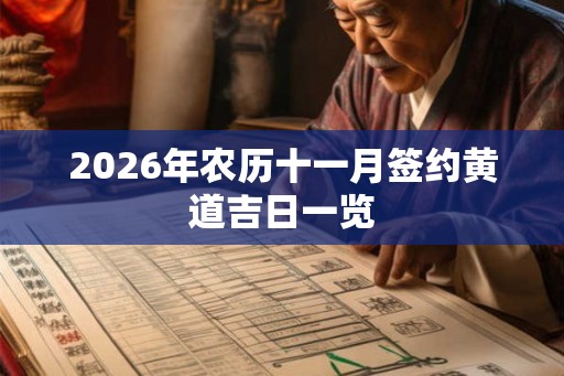 2026年农历十一月签约黄道吉日一览 2026年农历十一月签约黄道吉日一览