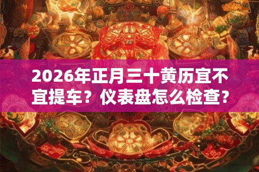 2026年正月三十黄历宜不宜提车？仪表盘怎么检查？
