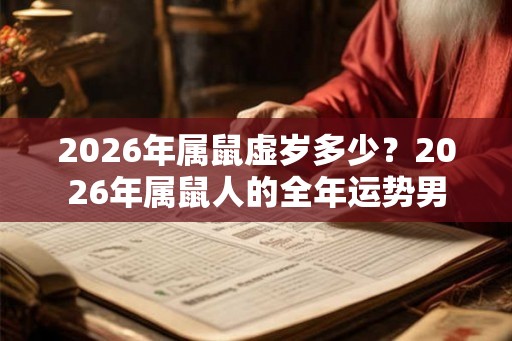 2026年属鼠虚岁多少？2026年属鼠人的全年运势男