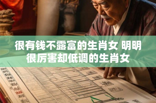 很有钱不露富的生肖女 明明很厉害却低调的生肖女