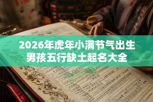 2026年虎年小满节气出生男孩五行缺土起名大全