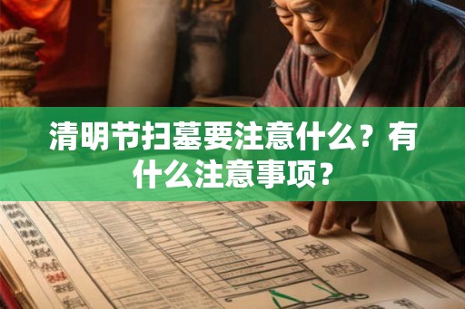 清明节扫墓要注意什么？有什么注意事项？