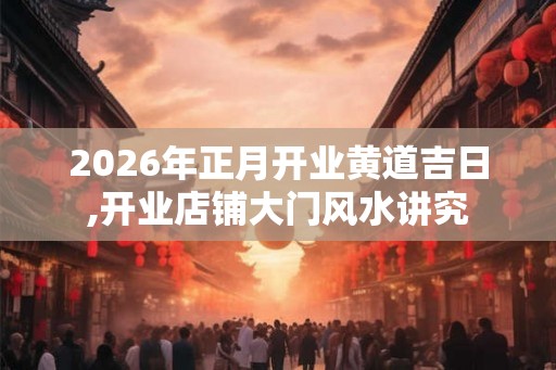 2026年正月开业黄道吉日,开业店铺大门风水讲究