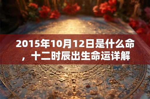 2015年10月12日是什么命,十二时辰出生命运详解 2015年10月12日是什么命,十二时辰出生命运详解