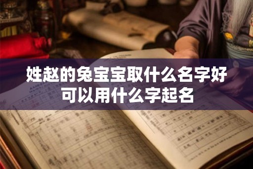 姓赵的兔宝宝取什么名字好可以用什么字起名