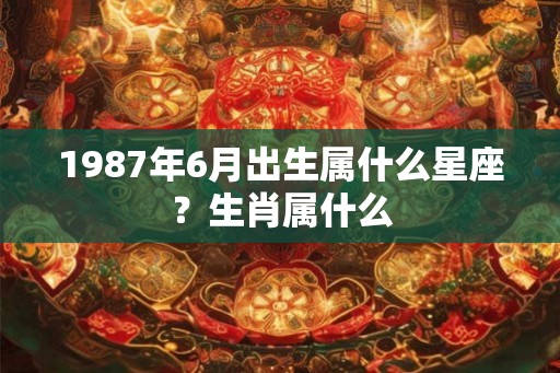 1987年6月出生属什么星座?生肖属什么 1987年6月出生属什么星座?生肖属什么