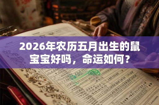 2026年农历五月出生的鼠宝宝好吗，命运如何？