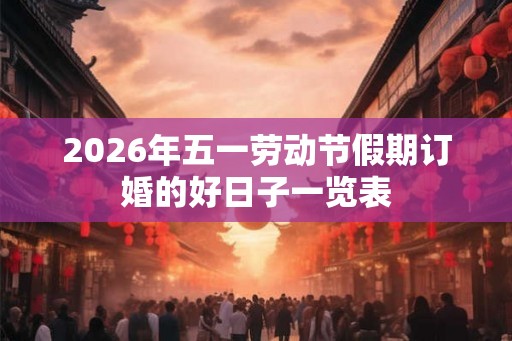 2026年五一劳动节假期订婚的好日子一览表