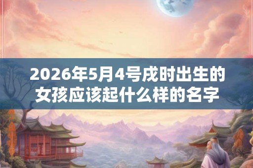 2026年5月4号戌时出生的女孩应该起什么样的名字