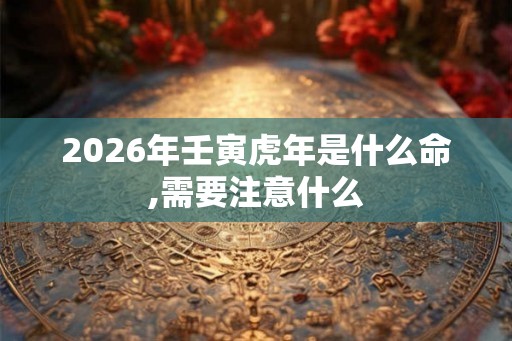 2026年壬寅虎年是什么命,需要注意什么 2026年壬寅虎年是什么命,需要注意什么