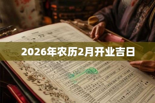 2026年农历2月开业吉日