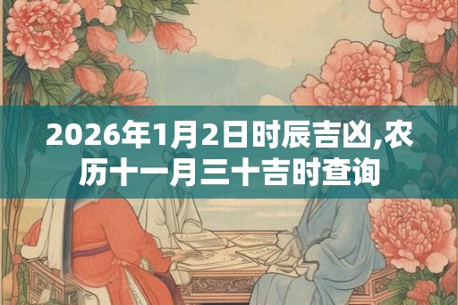 2026年1月2日时辰吉凶,农历十一月三十吉时查询
