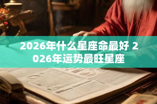 2026年什么星座命最好 2026年运势最旺星座