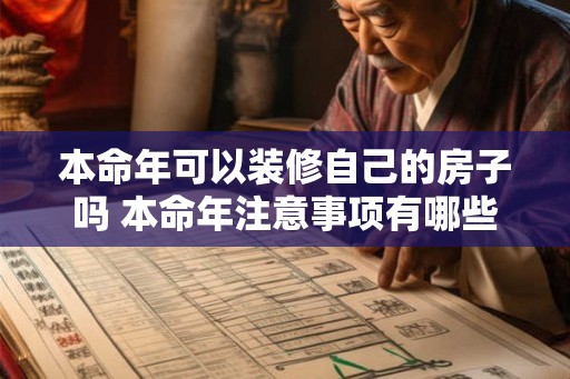 本命年可以装修自己的房子吗 本命年注意事项有哪些