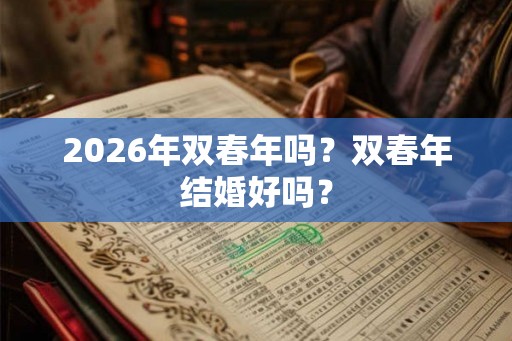 2026年双春年吗?双春年结婚好吗? 2026年双春年吗?双春年结婚好吗?