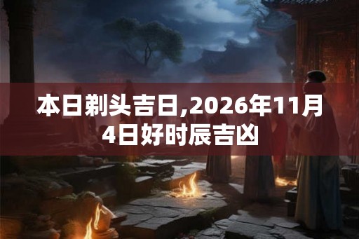本日剃头吉日,2026年11月4日好时辰吉凶