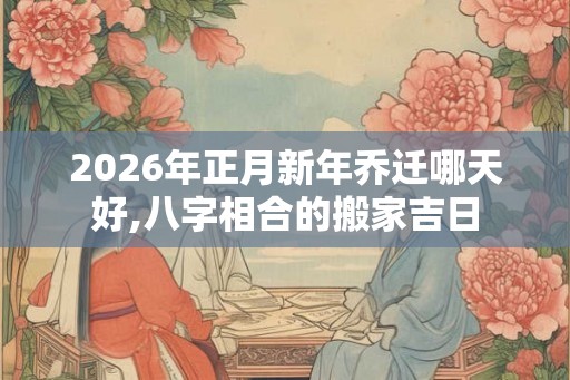 2026年正月新年乔迁哪天好,八字相合的搬家吉日 2026年正月新年乔迁哪天好,八字相合的搬家吉日