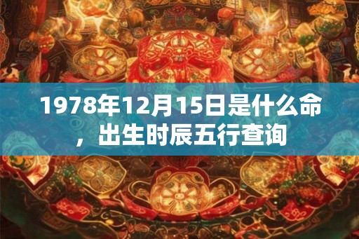 1978年12月15日是什么命,出生时辰五行查询 1978年12月15日是什么命,出生时辰五行查询