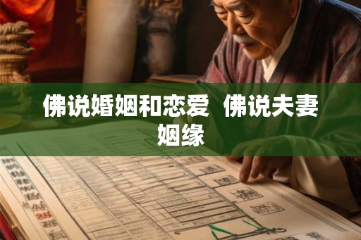 佛说婚姻和恋爱  佛说夫妻姻缘
