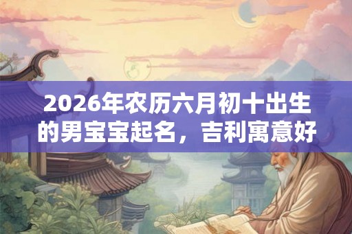 2026年农历六月初十出生的男宝宝起名，吉利寓意好的名字大全