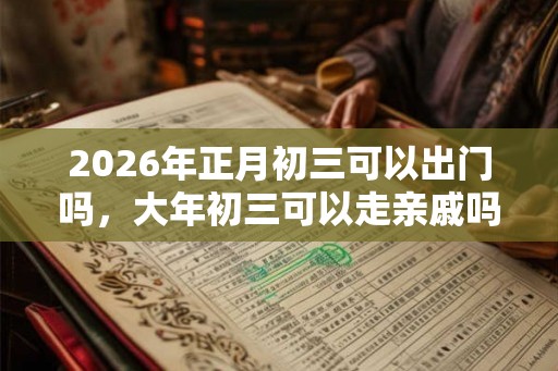 2026年正月初三可以出门吗，大年初三可以走亲戚吗？