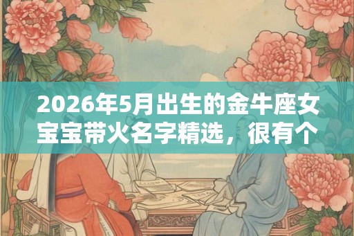 2026年5月出生的金牛座女宝宝带火名字精选，很有个性