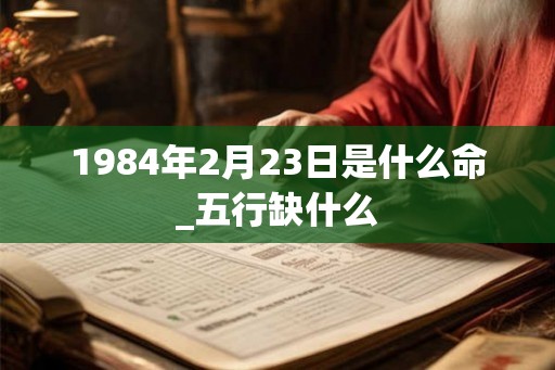 1984年2月23日是什么命_五行缺什么