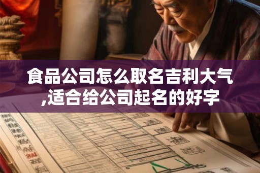 食品公司怎么取名吉利大气,适合给公司起名的好字 食品公司怎么取名吉利大气,适合给公司起名的好字