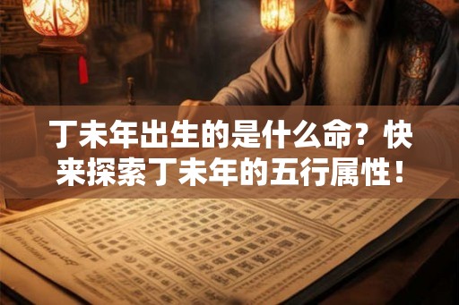 丁未年出生的是什么命？快来探索丁未年的五行属性！