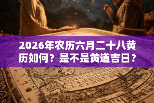 2026年农历六月二十八黄历如何？是不是黄道吉日？