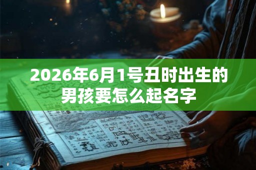 2026年6月1号丑时出生的男孩要怎么起名字