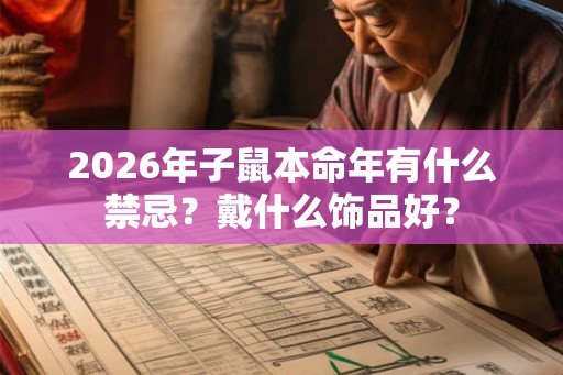 2026年子鼠本命年有什么禁忌？戴什么饰品好？