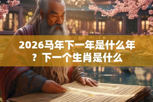2026马年下一年是什么年？下一个生肖是什么