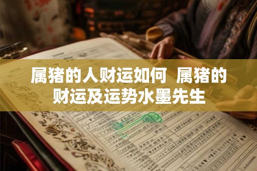 属猪的人财运如何  属猪的财运及运势水墨先生