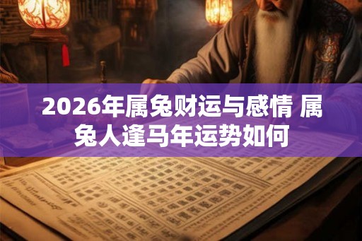 2026年属兔财运与感情 属兔人逢马年运势如何