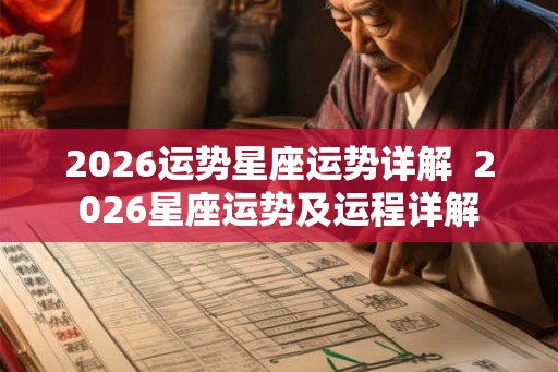 2026运势星座运势详解 2026星座运势及运程详解 2026运势星座运势详解 2026星座运势及运程详解