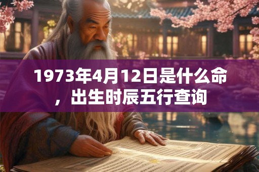 1973年4月12日是什么命，出生时辰五行查询