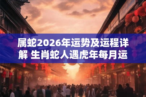 属蛇2026年运势及运程详解 生肖蛇人遇虎年每月运势