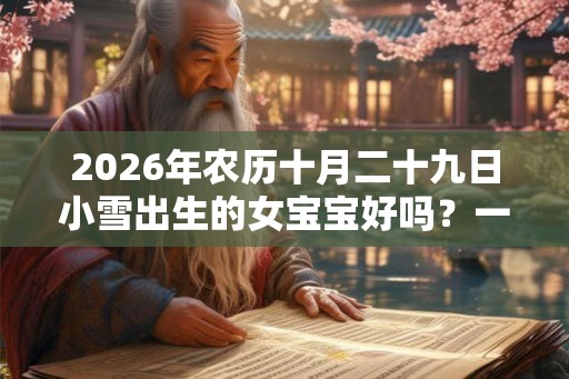 2026年农历十月二十九日小雪出生的女宝宝好吗？一生运势分析