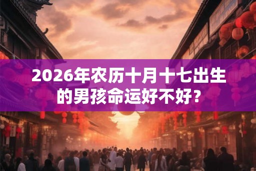 2026年农历十月十七出生的男孩命运好不好？