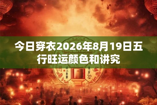今日穿衣2026年8月19日五行旺运颜色和讲究